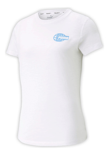 Playera Puma Correr Graphic Mujer Blanco