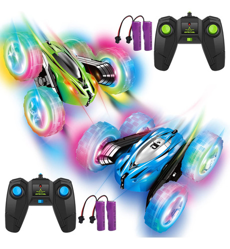 Acekid Remote Control Car, Double Sided 360° Flips Rc Stun.