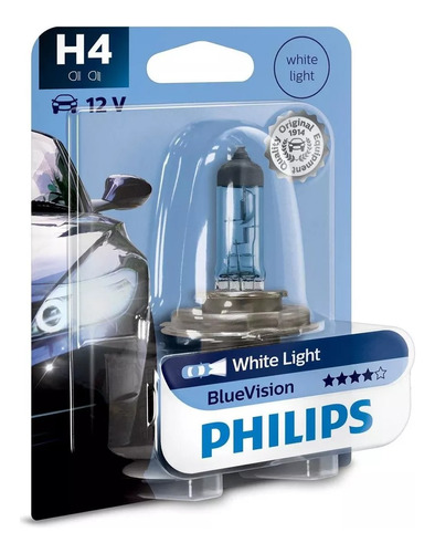 Lampara H4 Blue Vision 12v 60/55w Philips P/ Auto Y Moto