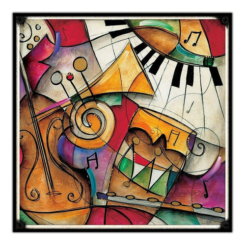 #485 - Cuadro Vintage 30 X 30 Música Piano Jazz Rock Poster