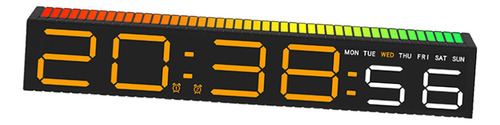 Reloj Digital Sensores De Sonido Dinámicos Amarillo Digital