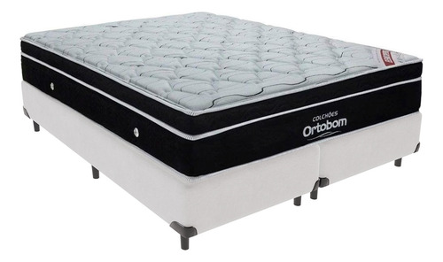 Cama Box E Colchão Elegant Molas Ensacadas King Ortobom Cor Branco