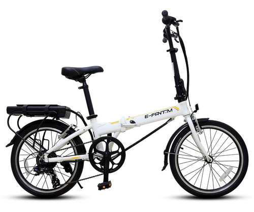 Bicicleta Electrica Plegable E-fantom Aro 20 Blanco