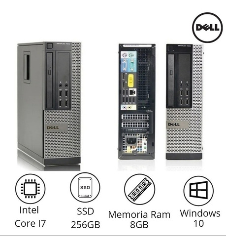 Desktop Dell I7 Ram 8gb Ssd256gb Windows10 Em 12x Sem Juros