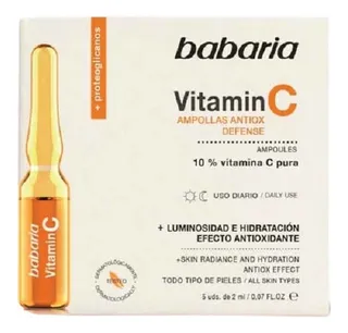 Ampollas Vitamina C Babaria Antiox Def - mL a $1100