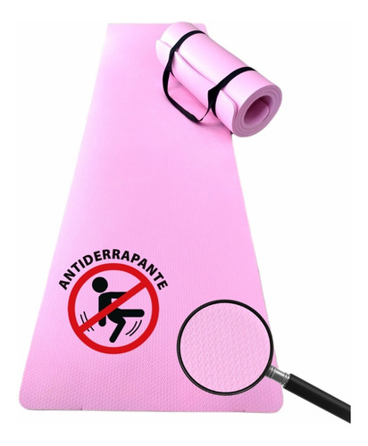 Imagem 3 de 7 de Tatame Esteira Para Yoga Exercícios Físicos 1,80mx53cmx10mm