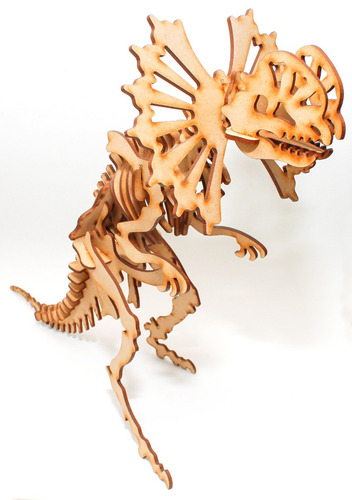 Maqueta Encastrable Dilofosaurio 35 Cm. - Imaginarte Láser