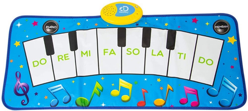 Tapete De Piso Piano Musical Grande Discovery Color Azul claro