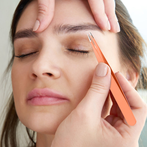 Pinzas Para Cejas De Acero Inoxidable, Arrancador De Pelo De