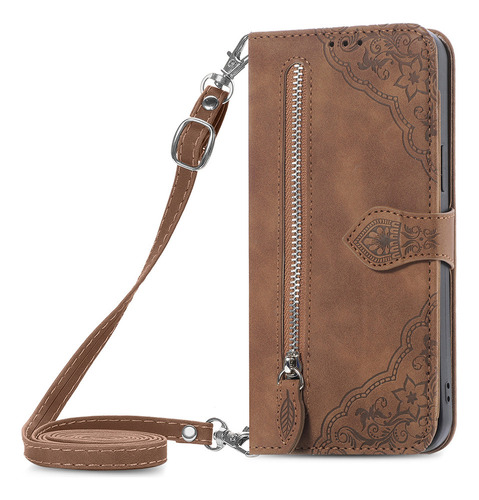 Adecuado Para iPhone Cross Snap Wallet Holster