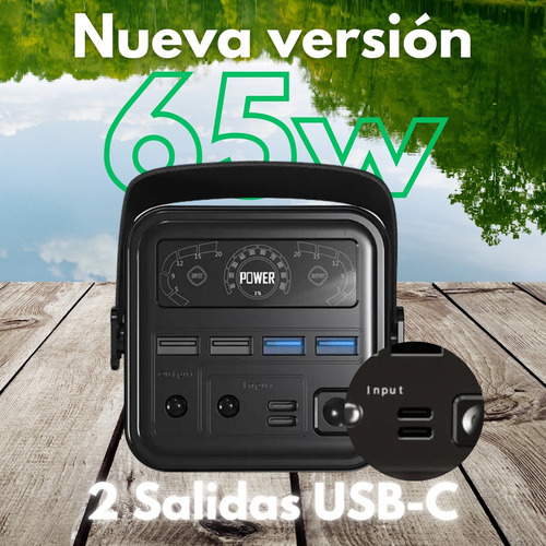 Set Power Bank 60,000 Mah Bateria Portatil + Panel Solar 60w