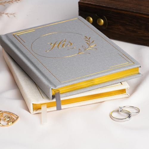 Los Libros De Votos De Boda De U&i Para Él Y Ella, Elegantes