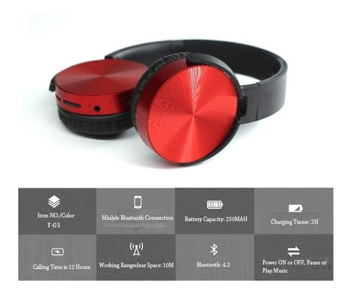 Imagen 2 de 6 de Auriculares Vincha Bluetooth Inalámbricos Retráctil Celu Pc