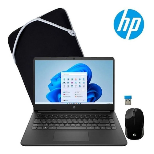 Laptop Hp 14 Dq0509la Celeron N4120 Ram 4gb Ssd 128gb Mouse 
