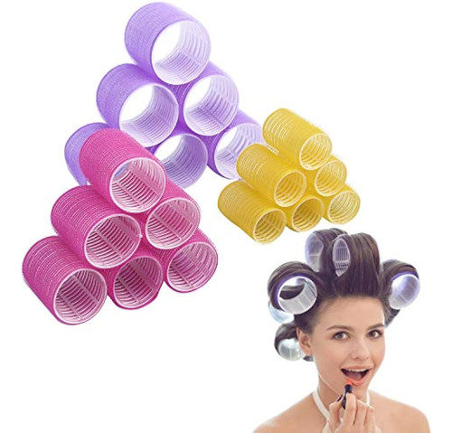 Jumbo Size Hair Roller Sets, Self Grip, Salon Hair Dressing 
