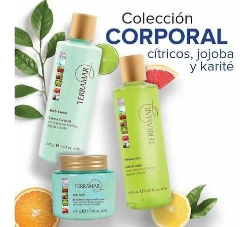 Set Corporal Citrus Exfoliante+gel Baño+crema Terramar