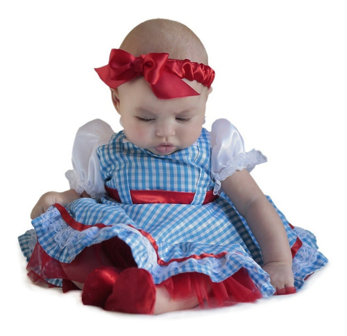 Disfraz Para Bebé Dorothy Recién Nacido Talla 0-3 Meses