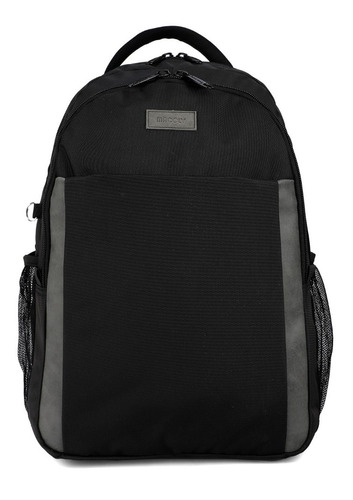 Morral Grande Macoly 285 Lona Negro X Gris