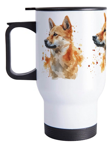 Copo Térmico Cachorro Raça Cão Cantor Da Nova Guiné