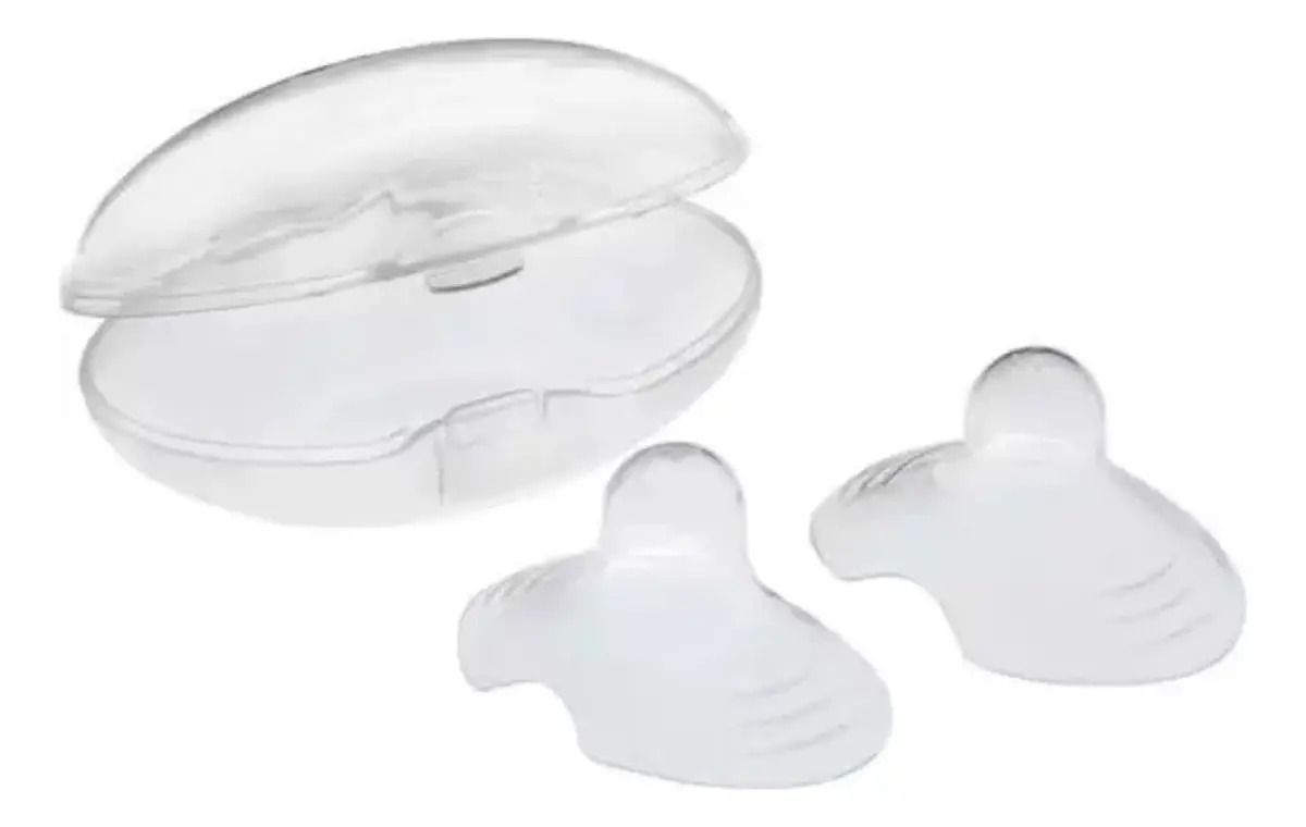 Buba Protetor de Seios Cor Incolor Protetor De Silicone Mamilo Bico Seio Peito Amamentação 2 Pecas