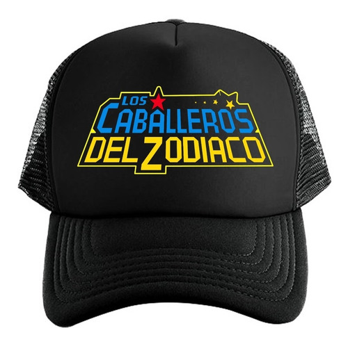 Gorra Unisex Black De Malla Caballeros Del Zodiaco Anime