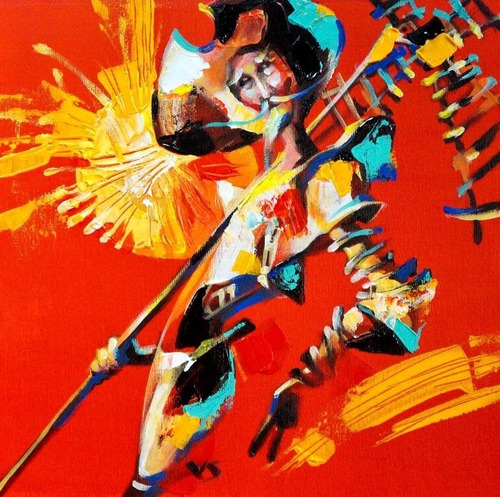 Don Quijote Cuadros Abstractos Al Óleo Pintados A Mano