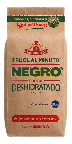 Frijol Al Minuto - Frijol Negro Deshidratado - Costal 20kg