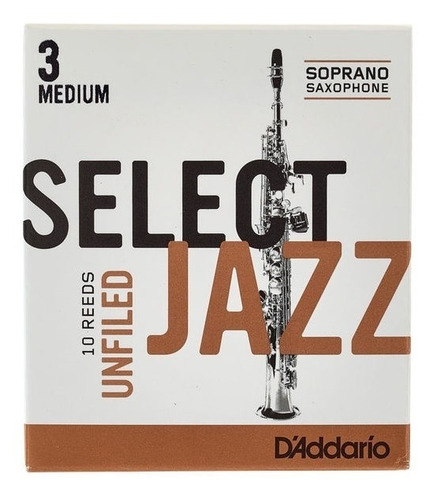 Cx C/ 10 Palhetas Select Jazz Unfiled - Sax Soprano 3 Medium