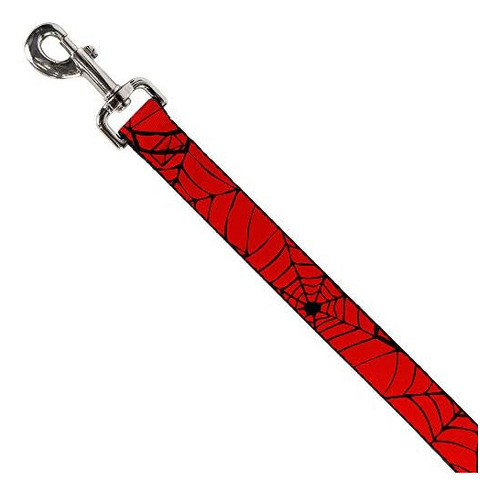 Correa Para Perro Con Hebilla, Rojo, Negro, 6 Pies De Largo,