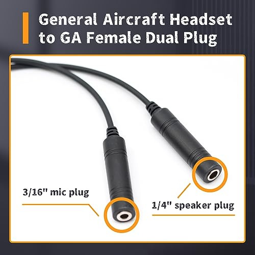 Adaptador De Auriculares Ga Dual Plug Para Airbus Xlr 5 Pin