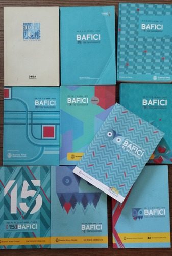 Lote De 10 Catálogos Del Bafici, Festival Internacional Cine