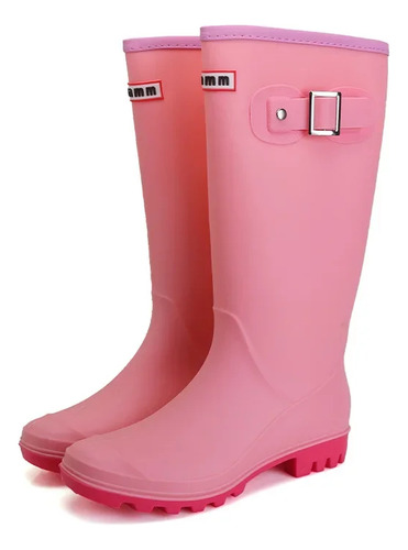 Botas De Lluvia Impermeables De Punto Alto Para Mujer, Estil
