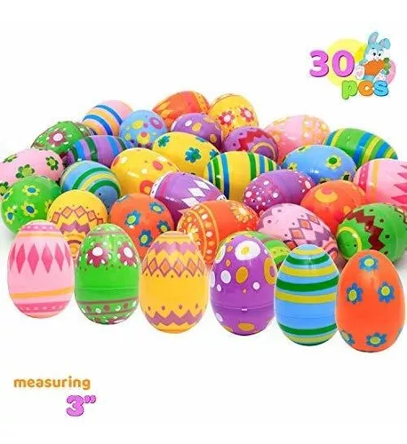 Huevos de Pascua de plástico de diferentes colores 30 cm