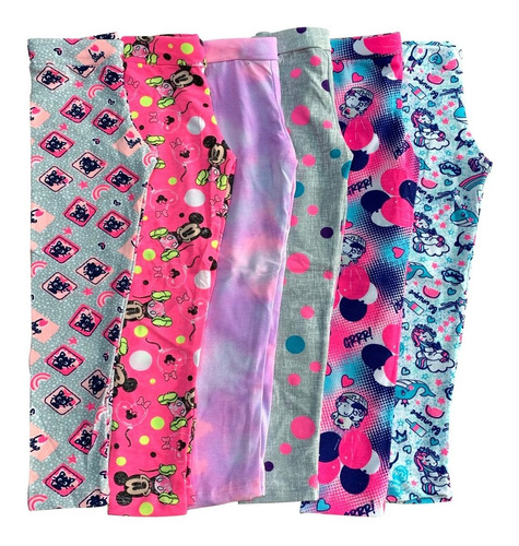 Pantalones Leggins Para Niña X 6 Unidades