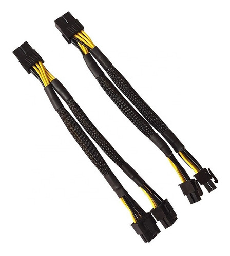 Imagen 4 de 9 de Splitter Pcie Mallado/trenzado 8pines A 6+2 Mineria