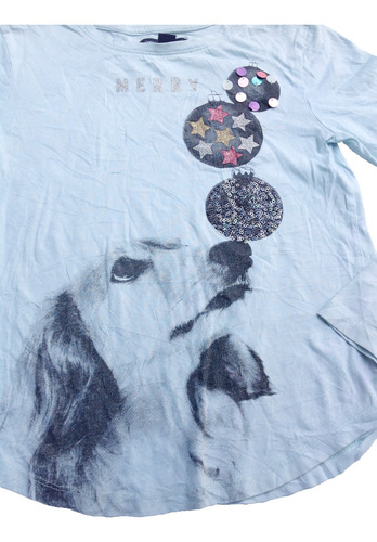Playera Para Niña Manga Larga 8t Gap Kids Algodón Verd Claro