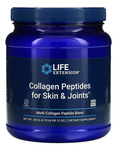 Life Extension, Collagen Peptides Para Piel Y Uñas 343g Sabor Sin Sabor