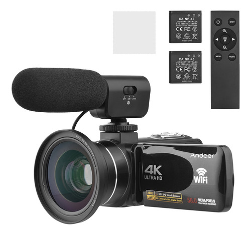 Videocámara Andoer-2 Wifi 4k Dv 56 Mp Con Zoom 18x.. 0 Ips T