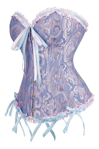 Corset Overbust Brocato Importado Corset Lovers Lavanda Xxs
