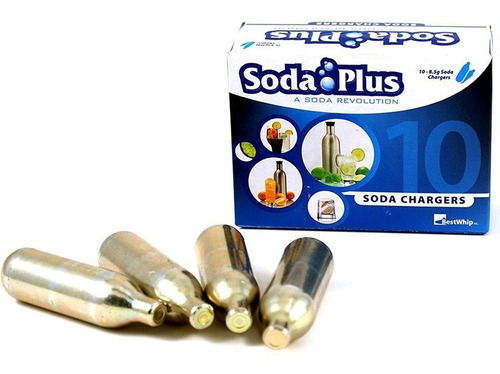 Capsulas Co2 Soda Carbonatar Sifon 8 Gramo Recarga Pack X 10