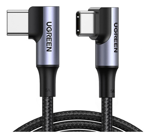 Cable Usb-c 90° A Usb-c 90° De 100w Ugreen iPad, Galaxy, 2m