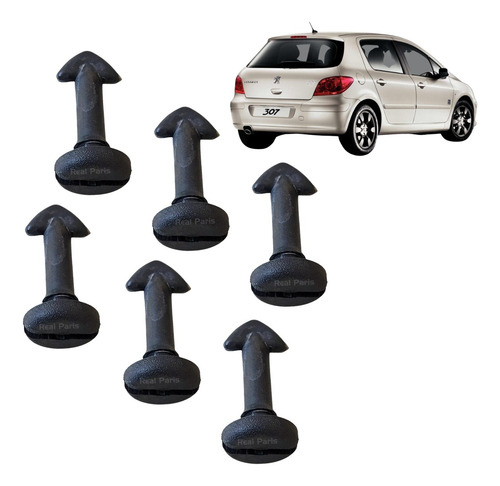 Kit 6 Trava Plástica Tampa Cabeçote 307 Xsara Picasso 2.0