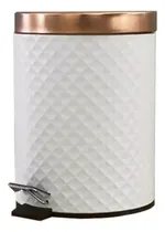 Comprar Papelera Basurero Tacho De Basura Texturado Pedal Baño 5 Lts