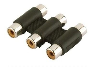 Union Empalme Rca Triple Adaptador Hembra Hembra