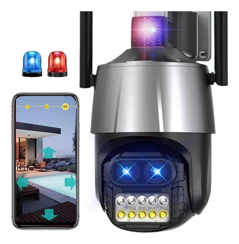 Cámara Ip Seguridad Wifi Doble Lente 4k De 8 Mp Y Zoom De 8x