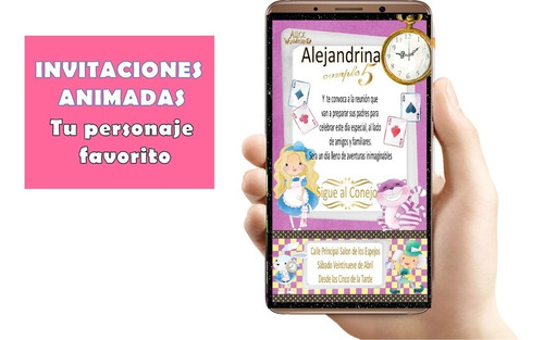 Invitacion  Alicia En El Pais De Las Maravillas Video
