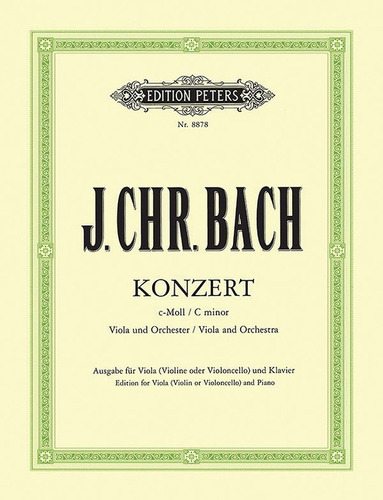 J.c. Bach: Concerto In C Minor For Viola And Orchestra, Edit