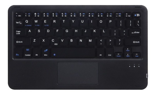 Teclado Bluetooth con panel táctil para tableta, teléfono celular, teclado universal, color negro