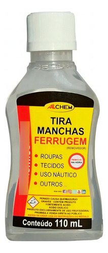 Tira Manchas Roupas E Tecidos Remove Ferrugem 110ml Allchem