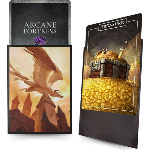 Fundas Para Cartas Mtg Arcane Fortress 100 Unidades Mate